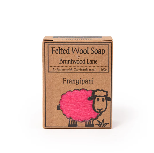 Felted Wool Soap Frangipani 新西兰天然手工羊毛香皂【鸡蛋花】 100g